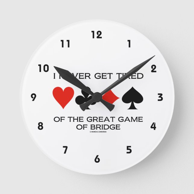 Reloj Redondo Mediano Nunca Me Canso Del Gran Juego Del Puente (Anverso)