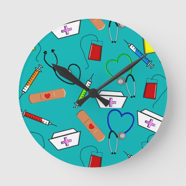 Reloj Redondo Mediano Nurse Tools (Anverso)
