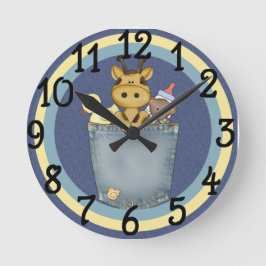 Reloj Redondo Mediano Nursery Giraffe diseño Wall Clock