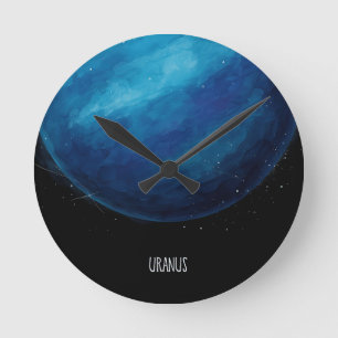 Reloj Redondo Mediano Obras de arte del planeta Uranus - Ilustracion esp