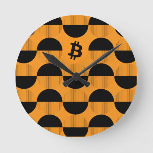 Reloj Redondo Mediano Observaciones del Diseñador de bitcoin