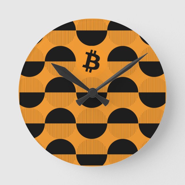 Reloj Redondo Mediano Observaciones del Diseñador de bitcoin (Anverso)