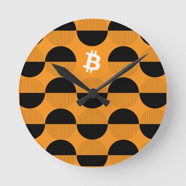 Reloj Redondo Mediano Observaciones del Diseñador de bitcoin (Anverso)