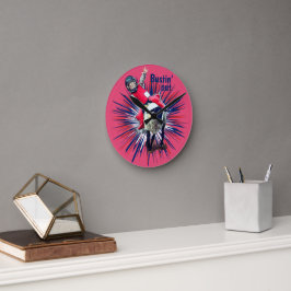 Reloj Redondo Mediano Oeste de Rodeo Cowgirl Mutton Busting