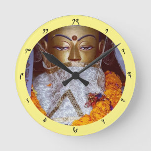 Reloj Redondo Mediano Ofertas de Buda y Dharma Time, Himalayas, Nepal