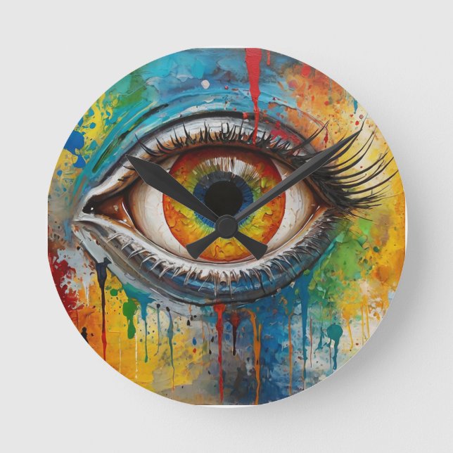 Reloj Redondo Mediano ojo atractivo (Anverso)