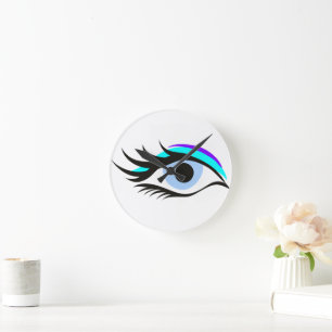 Reloj Redondo Mediano Ojo azul