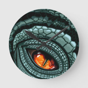 Reloj Redondo Mediano Ojo de reptil depredador primitivo