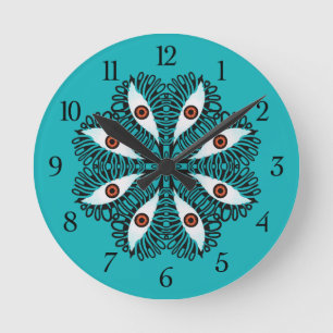 Reloj Redondo Mediano Ojos malvados raros