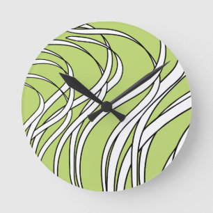 Reloj Redondo Mediano Ola submarina verde lima