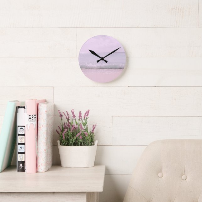 Reloj Redondo Mediano Olas dulces pastorales 5 (Sala de lectura)