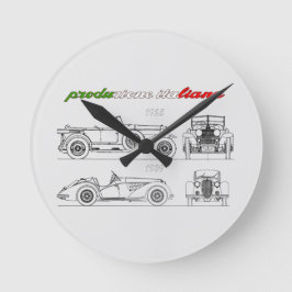 Reloj Redondo Mediano Oldtimer Amore Motore Alfa Romeo