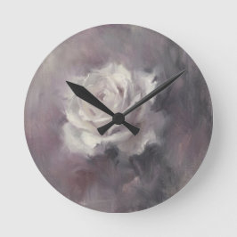 Reloj Redondo Mediano "Óleo de rosa única"