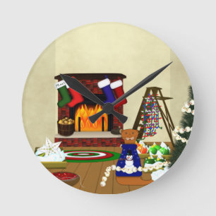 Reloj Redondo Mediano Oliver Decora para Navidad