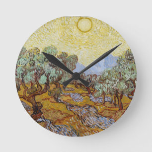 Reloj Redondo Mediano Olivos de Vincent van Gogh el  , 1889
