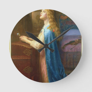 Reloj Redondo Mediano "Olvídeme no" (el aceite en lona)