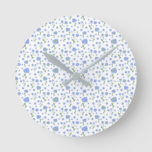 Reloj Redondo Mediano Olvídenme, flor sin costuras