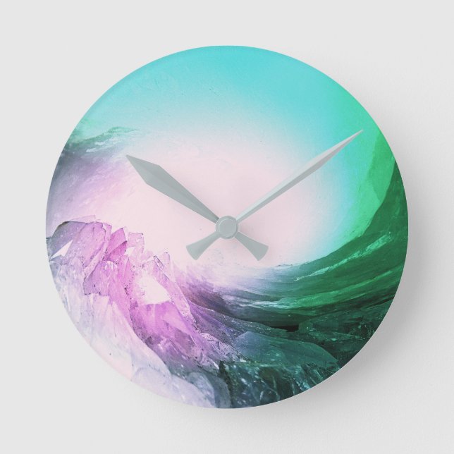 Reloj Redondo Mediano Onda de cristal (Anverso)