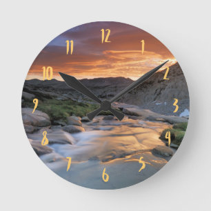 Reloj Redondo Mediano Onda de Sierra sobre Yosemite
