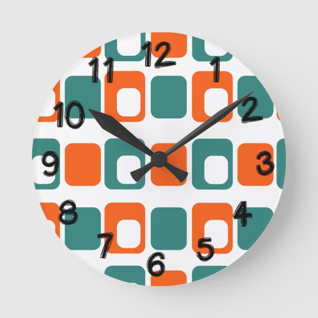 Reloj Redondo Mediano Open and Closed Rectangles  (Anverso)