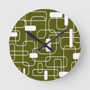 Reloj Redondo Mediano Open and Closed Rectangles – Camo 