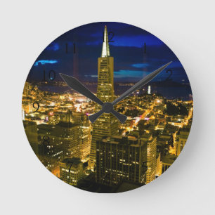 Reloj Redondo Mediano Opinión de la noche de San Francisco.