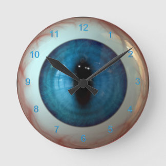 Reloj Redondo Mediano Optometrist Eye Médica Weird Fun Blue Eye Clock