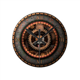 Reloj Redondo Mediano Opus Posh Steampunk Gears