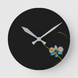Reloj Redondo Mediano Orange Orchid Wall Clock