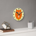 Reloj Redondo Mediano Orange Owl Design<br><div class="desc">This owl design wall clock is a timekeeping device designed to hang on a wall, serving as both a functional tool and a decorative focal point for a room. Made from acrylic and features a pre-installed backside hanging slot for easy hanging and a non-ticking design. You can customise this wall...</div>