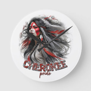 Reloj Redondo Mediano Orgullo de Cherokee