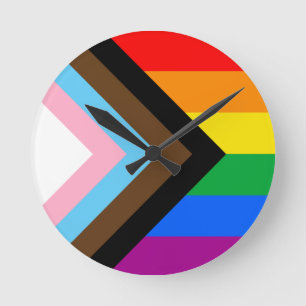 Reloj Redondo Mediano Orgullo Progresista LGBTQ+