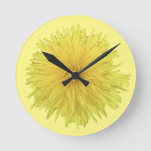 Reloj Redondo Mediano Orgullosa flor de Dandelion - transparente.