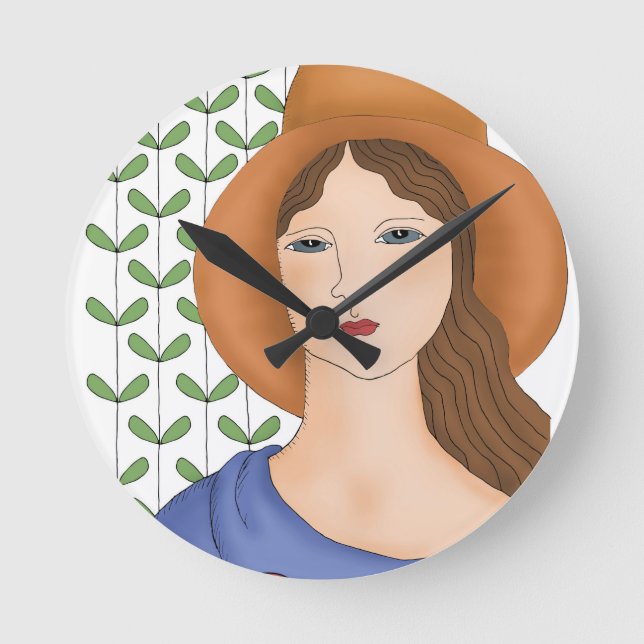 Reloj Redondo Mediano Orgulloso de ser orgánico (Anverso)