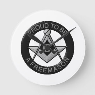 Reloj Redondo Mediano Orgulloso ser un Freemason