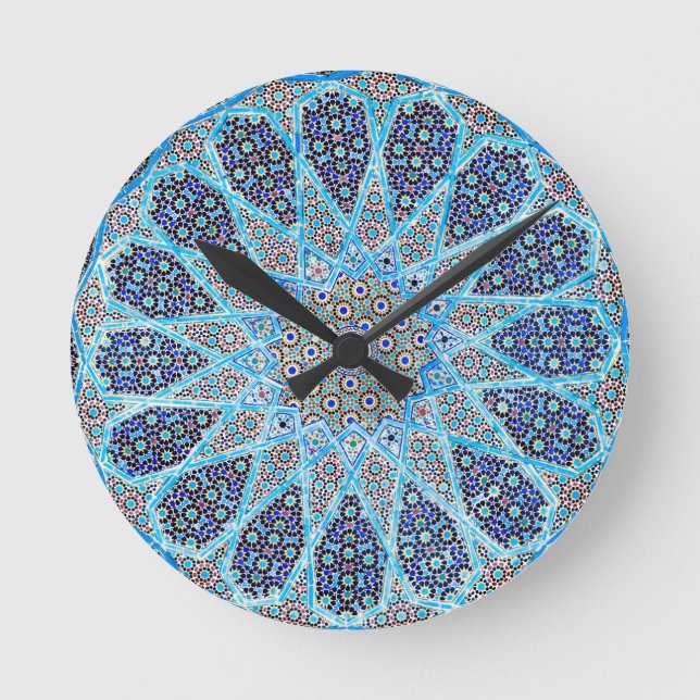 Reloj Redondo Mediano Oriente azul (Anverso)