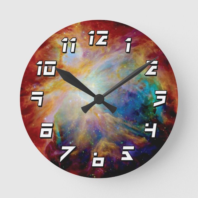 Reloj Redondo Mediano Orion Nebula Hubble Telescope Foto espacial (Anverso)