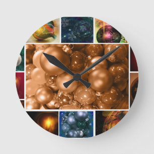 Reloj Redondo Mediano Ornamentos navideños Árbol Destino Regalos