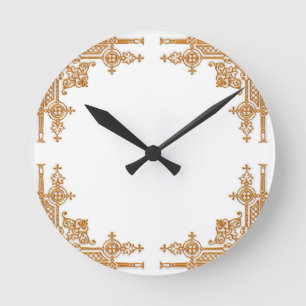 Reloj Redondo Mediano Oro complejo