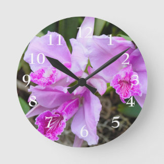 Reloj Redondo Mediano Orquídeas Blossom