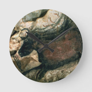 Reloj Redondo Mediano Oscile la pintura de un toro negro, c.17000 A.C.