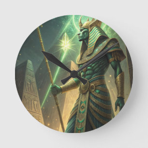 Reloj Redondo Mediano Osiris  Dios del Renacimiento Eterno  Ampliación d