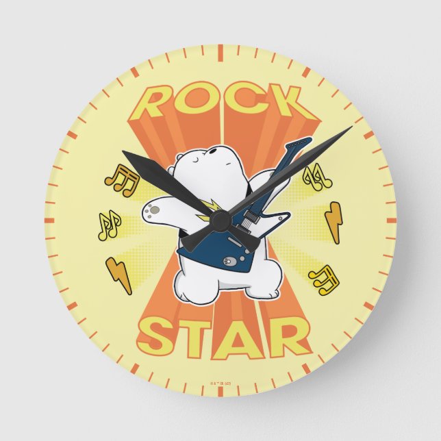 Reloj Redondo Mediano Oso de Hielo - Estrella de Rock (Anverso)