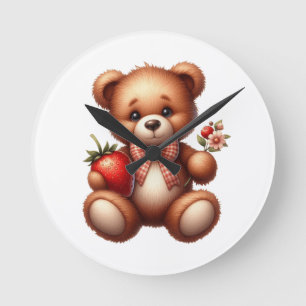 Reloj Redondo Mediano Oso de peluche