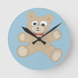 Reloj Redondo Mediano Oso de peluche lindo peculiar