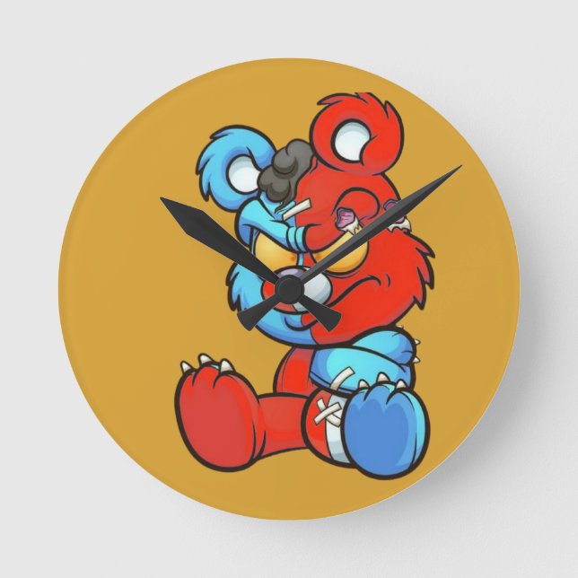 Reloj Redondo Mediano Oso de Teddy (Anverso)