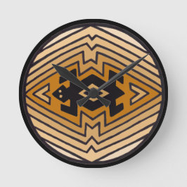 Reloj Redondo Mediano Oso Mimbres nativo americano