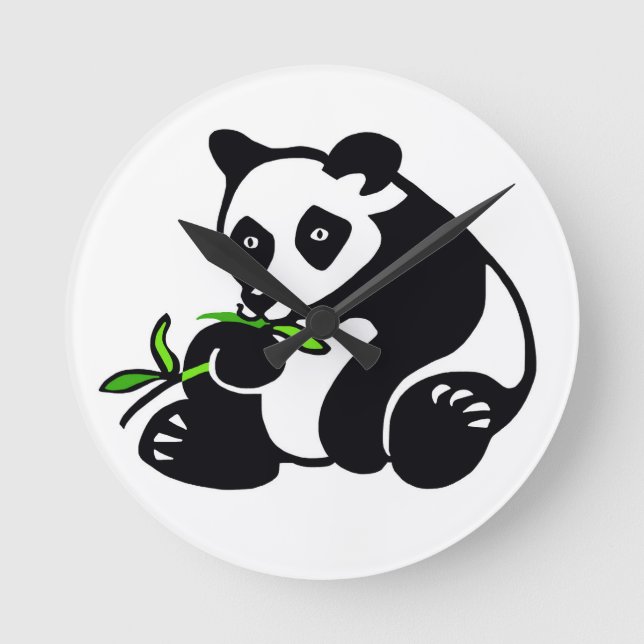 Reloj Redondo Mediano Oso PANDA - Amante de los animales - Conservación  (Anverso)