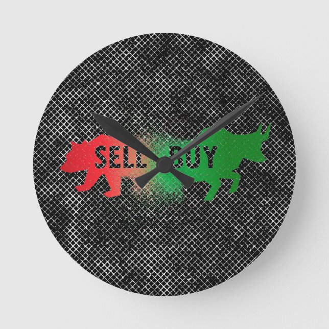 Reloj Redondo Mediano Oso y toro (Anverso)