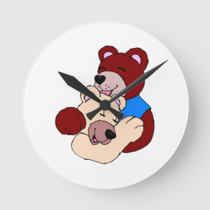 Reloj Redondo Mediano Osos de peluche